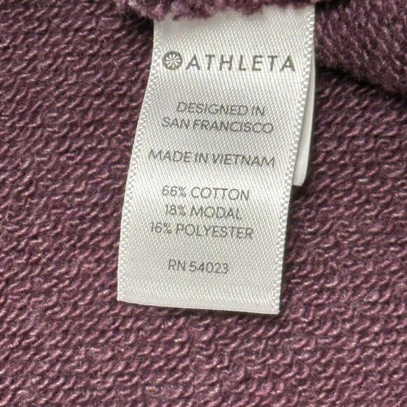 Athleta Womens Size Small Sweatshirt Tie Front Casual Mini Dress Short Sleeve - Picture 7 of 8